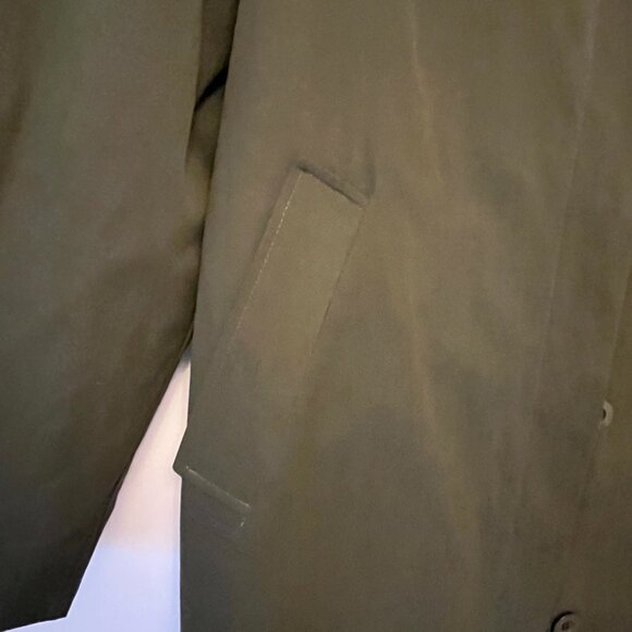 Cream & Rouge Classic Olive Green Winter Trench Coat - Picture 3 of 8